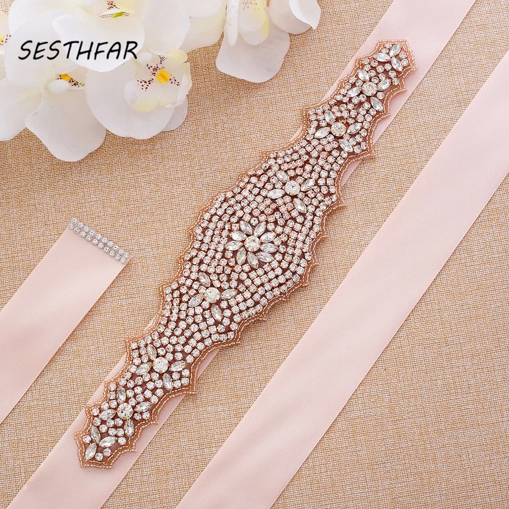 Rhinestones Wedding Belt Hand Rose Gold Beaded Bridal Belt Crystal Bridal Sash For Wedding Evening Dress J124RG
Rhinestones Wedding Belt Hand Rose Gold Beaded Bridal Belt Crystal Bridal Sash For Wedding Evening Dress J124RG