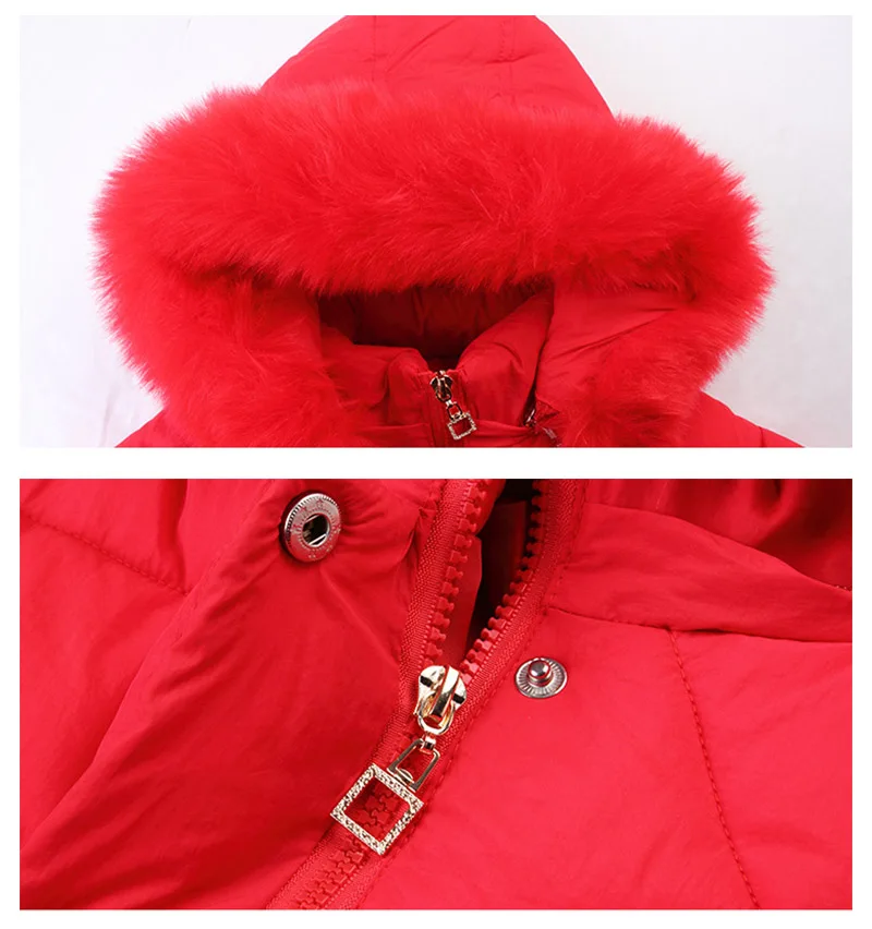 winter down jacket for girls thick cotton warm fur collar jacket children outwears for girls clothes kids coat (3)
