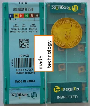 Taegutec CCMT060204MT TT5100 CNC tungsten carbide inserts turning tools CCMT 060204 MT TT5100
Taegutec CCMT060204MT TT5100 CNC tungsten carbide inserts turning tools CCMT 060204 MT TT5100