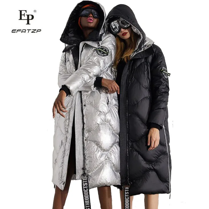 EFATZP 2018 New Fashion Women's White Duck Down Jacket Zippers Pockets Size S-XXL Wide-Waisted Silver Black High Quality Cool
EFATZP 2018 New Fashion Women's White Duck Down Jacket Zippers Pockets Size S-XXL Wide-Waisted Silver Black High Quality Cool