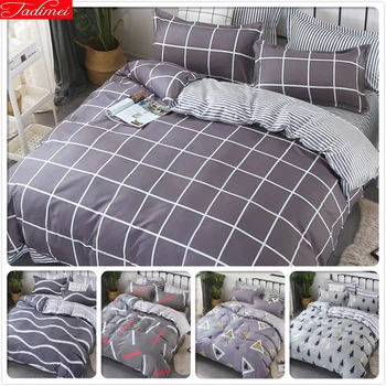Gray Stripe Plaid Duvet Cover 3/4 pcs Bedding Set Couple Big Size Bed Linen Full King Queen Quilt Comforter Case Cotton Bedlinen
Gray Stripe Plaid Duvet Cover 3/4 pcs Bedding Set Couple Big Size Bed Linen Full King Queen Quilt Comforter Case Cotton Bedlinen