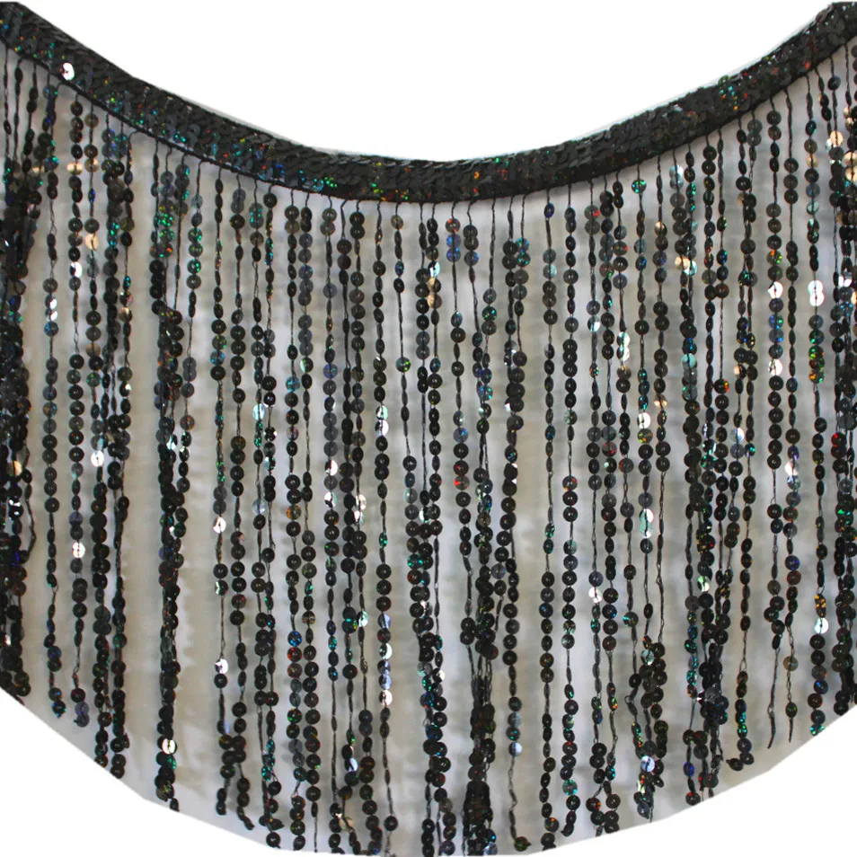 Sequined Fringe Tassel Hologram Laser Black Latin Dress Macrame Lace Sewing Apparel Trimming 28-30CM
Sequined Fringe Tassel Hologram Laser Black Latin Dress Macrame Lace Sewing Apparel Trimming 28-30CM