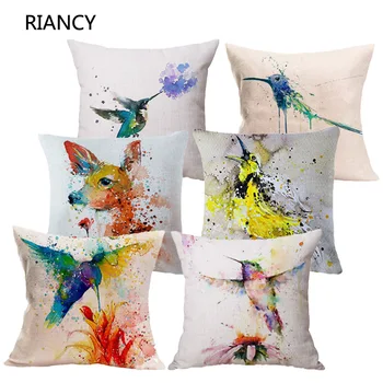 Decorative Pillow Case Birds Printed Linen Cushion Cover Watercolor Sofa Pillowcover Cuscini Decorativi Funda Cojin 40568
Decorative Pillow Case Birds Printed Linen Cushion Cover Watercolor Sofa Pillowcover Cuscini Decorativi Funda Cojin 40568
