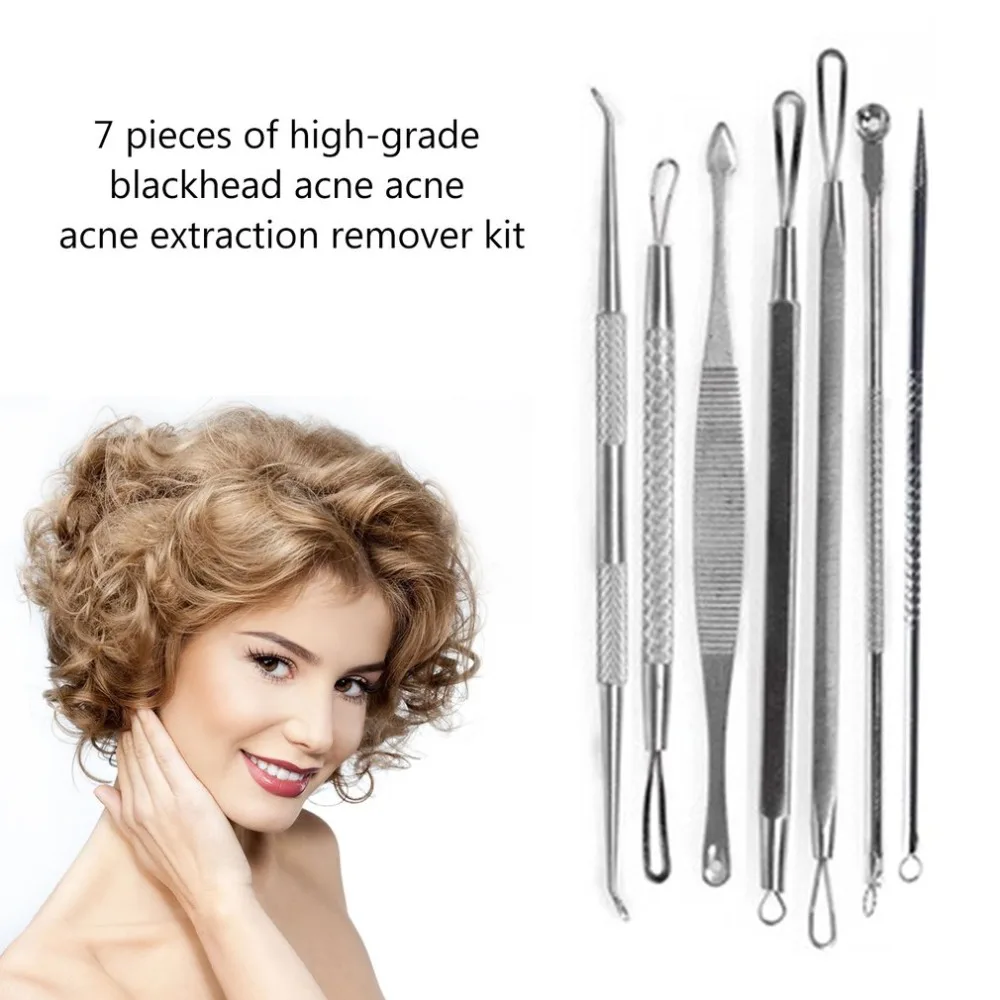 Portable Mini 7Pcs/Set Stainless Steel Removers Suit Acne Needle Hemorrhoids Needle Blackheads Removal Tools Kit new selling
Portable Mini 7Pcs/Set Stainless Steel Removers Suit Acne Needle Hemorrhoids Needle Blackheads Removal Tools Kit new selling