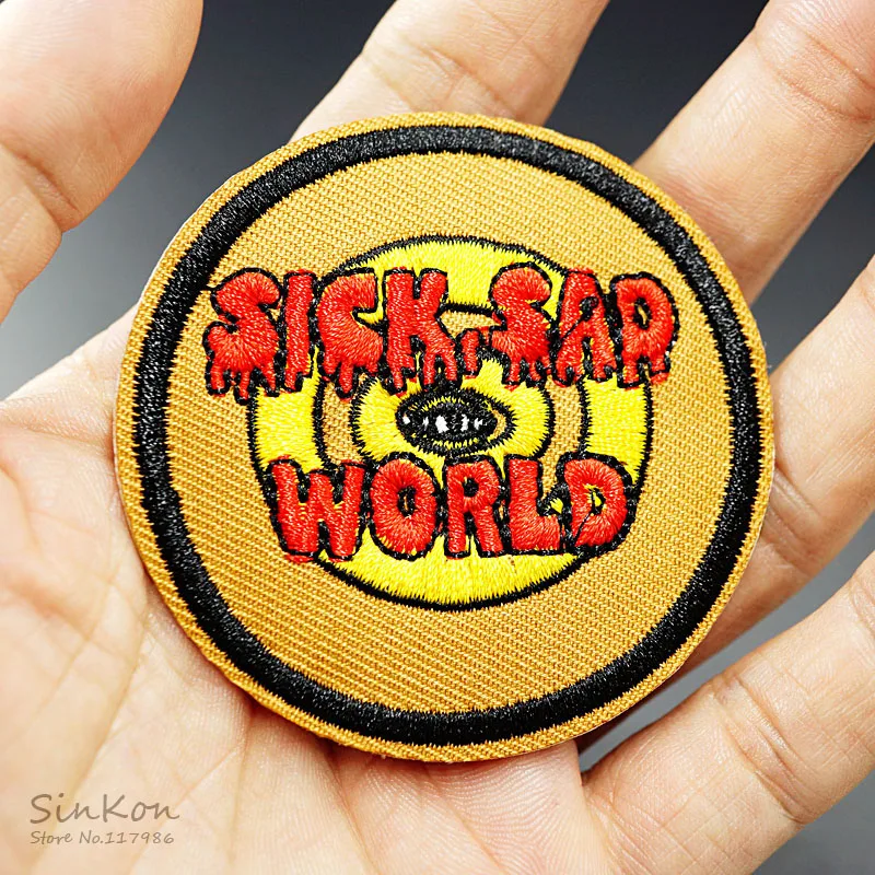 SICK SAD WORLD (Size:6.2X6.2cm) Iron On Patch Sewing On Embroidered Applique Sewing Clothes Stickers Garment Apparel Accessories
SICK SAD WORLD (Size:6.2X6.2cm) Iron On Patch Sewing On Embroidered Applique Sewing Clothes Stickers Garment Apparel Accessories