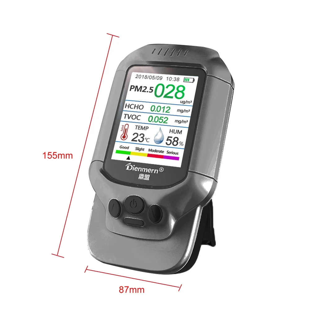 Air Quality Detector for PM2.5 HCHO TVOC Temperature and Humidity AQI Detection Gas Analyzer Home Protection English Version
Air Quality Detector for PM2.5 HCHO TVOC Temperature and Humidity AQI Detection Gas Analyzer Home Protection English Version