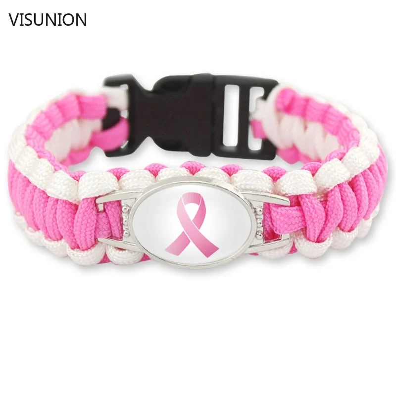 Breast Cancer Fighter Awareness Fighter Survivor Wrap Bracelets for Women Show Your Support Breast Cancer Awareness Jewelry