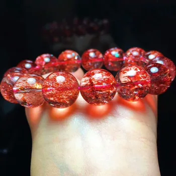 Genuine Natural Red Super Seven Lepidocrocite Quartz Clear Round Bead Stretch Crystal Bracelets 14.5mm Women Female
Genuine Natural Red Super Seven Lepidocrocite Quartz Clear Round Bead Stretch Crystal Bracelets 14.5mm Women Female