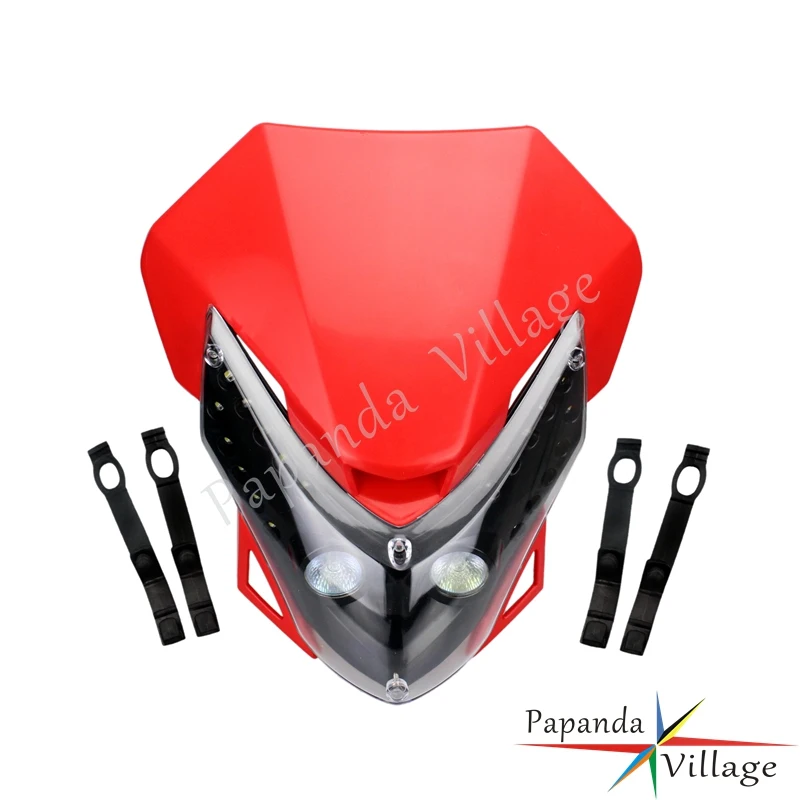 Papanda Red Motorbike LED Headlight Dual Sport Motocross Headlamp for Honda CRM FMX CR CRF XR 250 450 650
Papanda Red Motorbike LED Headlight Dual Sport Motocross Headlamp for Honda CRM FMX CR CRF XR 250 450 650