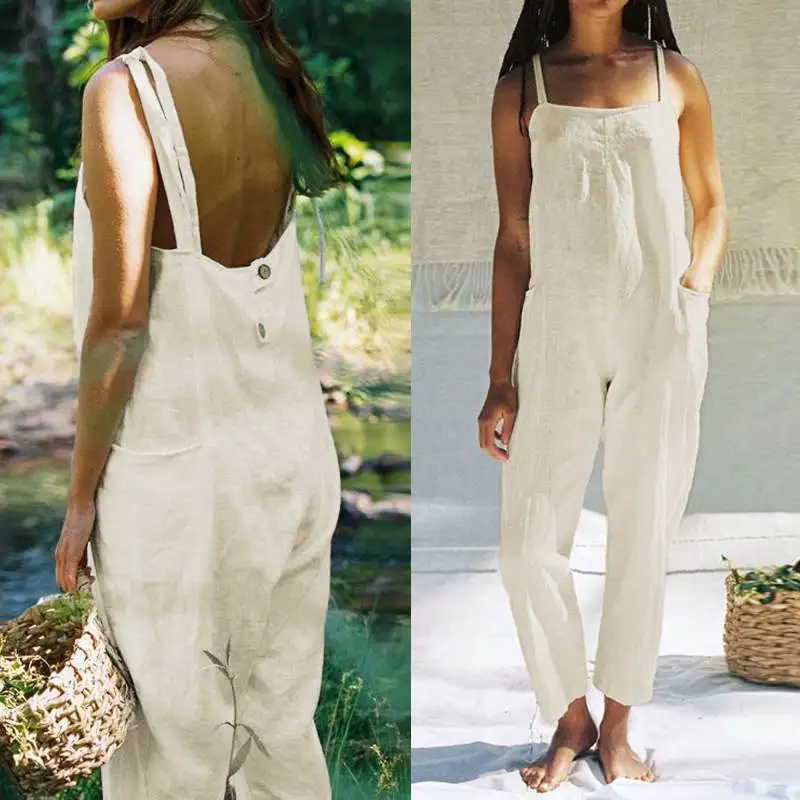 2019 Celmia Plus Size Women's Jumpsuits Vintage Rompers Casual Sleeveless Playsuits Button Sexy Backless Combinaison Harem Pants
2019 Celmia Plus Size Women's Jumpsuits Vintage Rompers Casual Sleeveless Playsuits Button Sexy Backless Combinaison Harem Pants