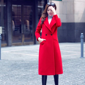 Winter Coat Women Long Trench Woolen Coat Slim Overcoat Fashion Wool Coat Elegant femme Junior Ladies Long Sleeve Outcoat Female 
Winter Coat Women Long Trench Woolen Coat Slim Overcoat Fashion Wool Coat Elegant femme Junior Ladies Long Sleeve Outcoat Female