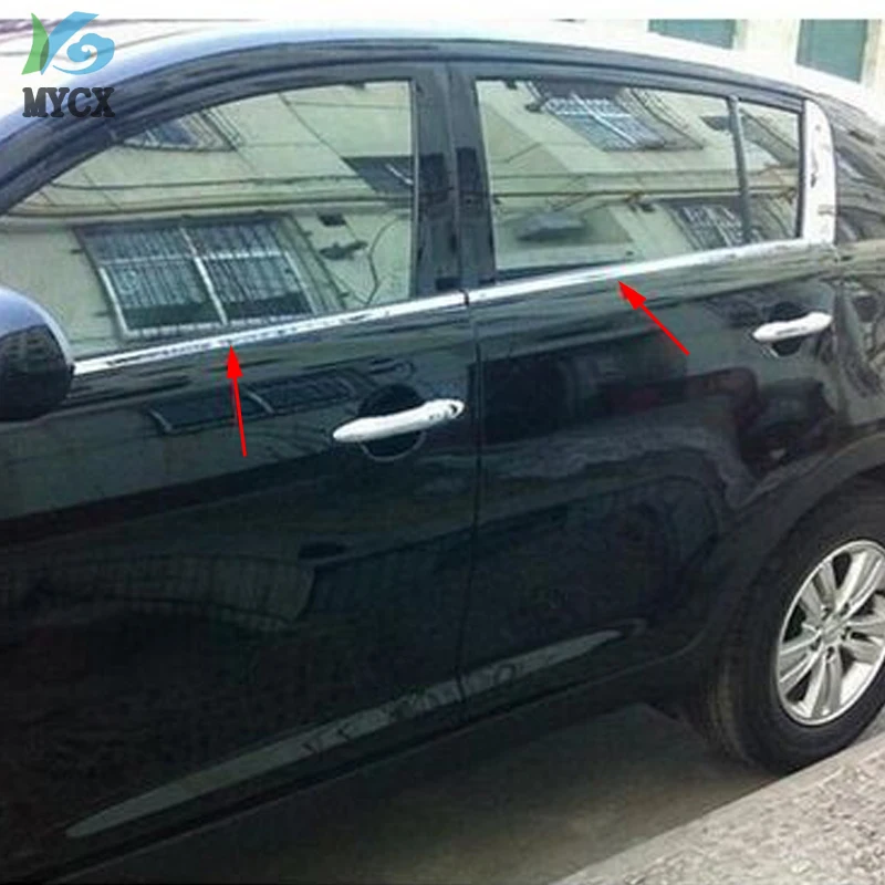 2010 2011 2012-2015 для kia Sportage хромированный комплект оконной отделки из нержавеющей