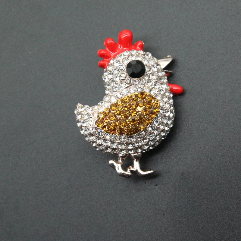 RHao Cute Small Animal Chicken Brooches pins Women and Men Crystal Chicken Brooch Clothes jewelry accessories suit corsage gifts
RHao Cute Small Animal Chicken Brooches pins Women and Men Crystal Chicken Brooch Clothes jewelry accessories suit corsage gifts