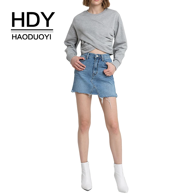 HDY Haoduoyi 2019 New Criss Cross Crop Women SweatShirt Long Sleeve O Neck Pullover Brief Knit Top For Women
HDY Haoduoyi 2019 New Criss Cross Crop Women SweatShirt Long Sleeve O Neck Pullover Brief Knit Top For Women