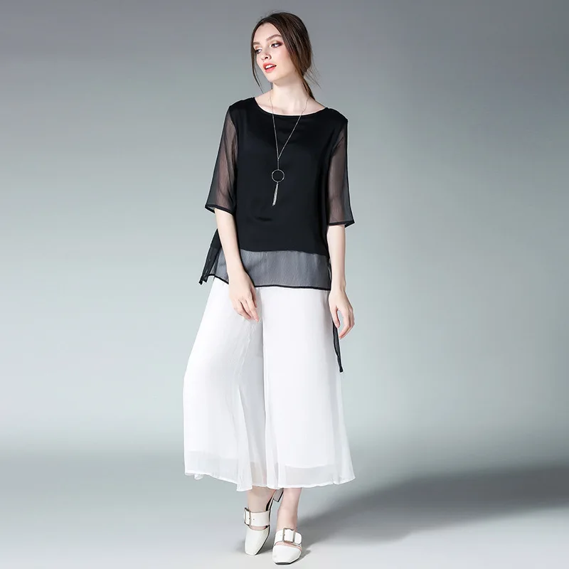 Europe And The United States Women Summer Big Code Sister New Irregular Sleeve Loose Chiffon Shirt Casual Fashion Size XL-4XL
Europe And The United States Women Summer Big Code Sister New Irregular Sleeve Loose Chiffon Shirt Casual Fashion Size XL-4XL