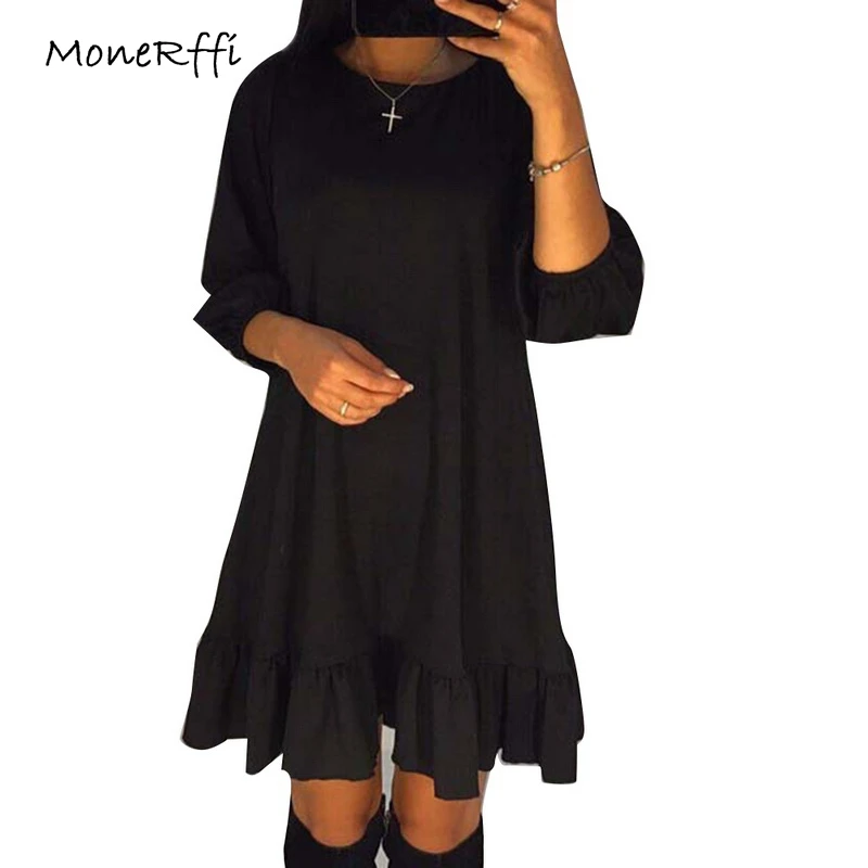 MoneRffi Spring Autumn Women Ruffle Dress Lantern Sleeve O Neck Mini Dresses Ladies Solid Summer Casual Sundress Plus Size 2XL
MoneRffi Spring Autumn Women Ruffle Dress Lantern Sleeve O Neck Mini Dresses Ladies Solid Summer Casual Sundress Plus Size 2XL