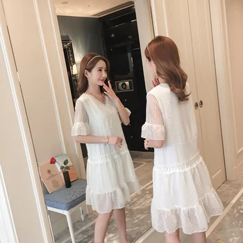 2019 new chiffon pregnant women lace dress summer short sleeve was thin in the long paragraph pregnant skirt
2019 new chiffon pregnant women lace dress summer short sleeve was thin in the long paragraph pregnant skirt