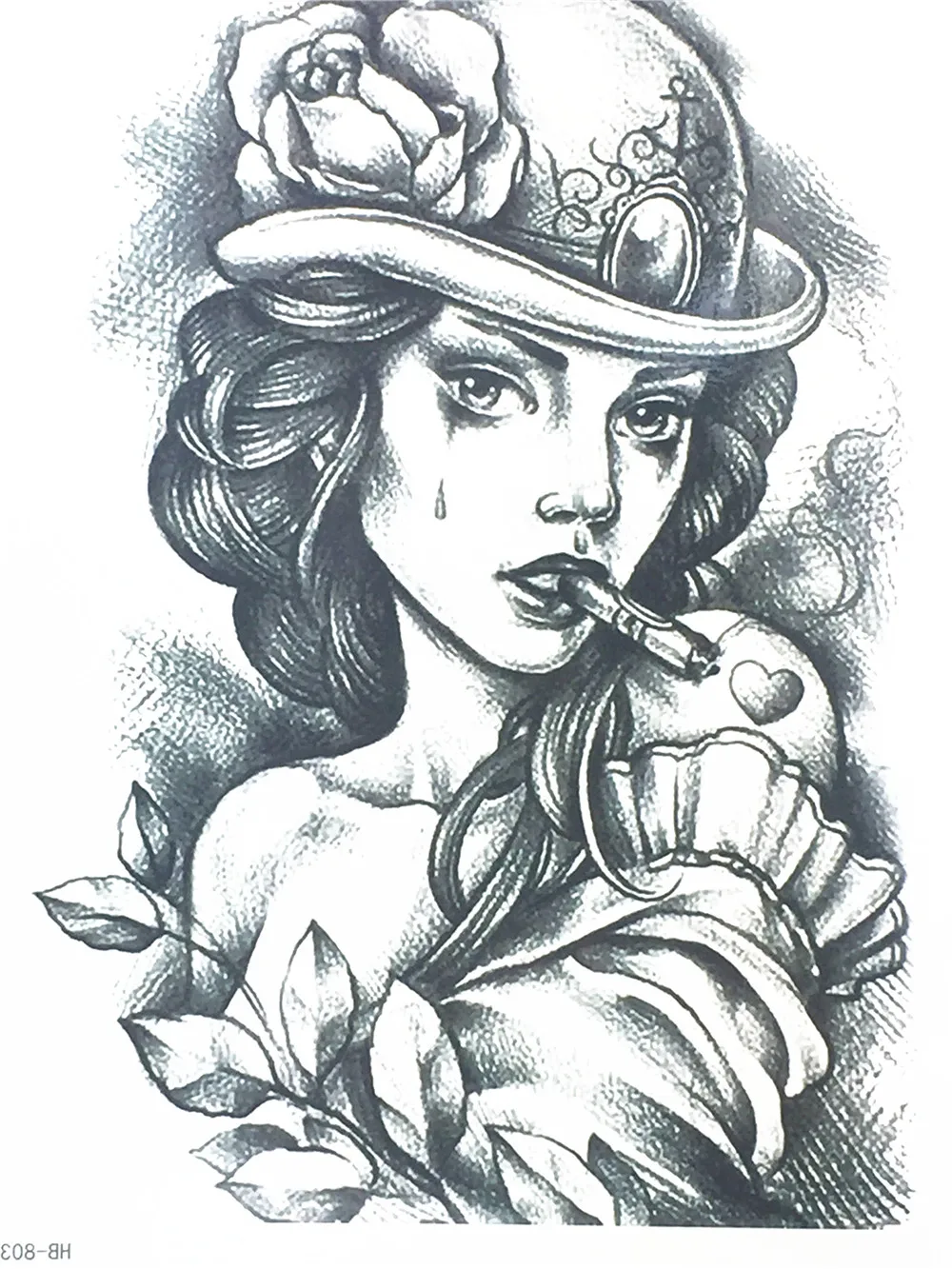 NEW Fashion Sexy Girl wirh a Cigarette Flash Waterproof Tattoo Women Henna Sexy Temporary Tattoo (Size 21*15 cm) #HB-803
NEW Fashion Sexy Girl wirh a Cigarette Flash Waterproof Tattoo Women Henna Sexy Temporary Tattoo (Size 21*15 cm) #HB-803