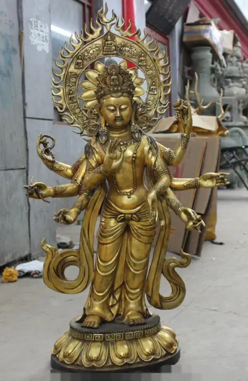 S06979 40" Tibet Bronze Gilt Buddhism 8 Hand Ushnishavijaya Buddha Kwan-Yin Tara Statue
S06979 40" Tibet Bronze Gilt Buddhism 8 Hand Ushnishavijaya Buddha Kwan-Yin Tara Statue