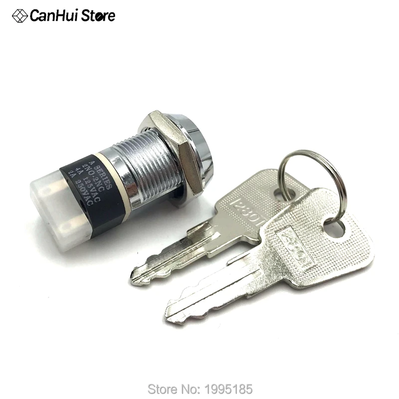 19mm Metal 4Pin ON-OFF 2Position DPST A Series Electronic Lock Key Switch 1801 2ON 2OFF Power switch 4A125VAC 2A250VAC
19mm Metal 4Pin ON-OFF 2Position DPST A Series Electronic Lock Key Switch 1801 2ON 2OFF Power switch 4A125VAC 2A250VAC