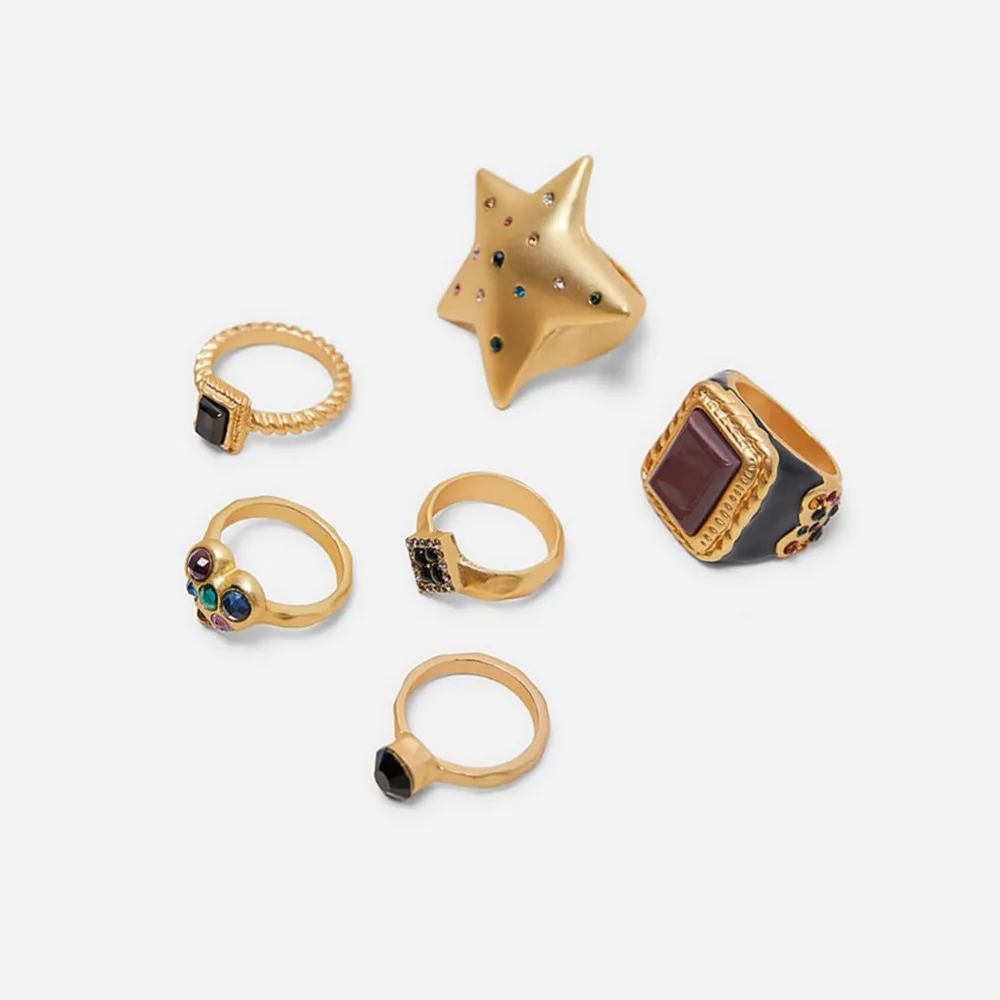 Vedawas Crystal Star Rings for Women Open Rings Geometric Metal Ring Sets for Female Wedding Rings Oorbellen Wholesale xg2086
Vedawas Crystal Star Rings for Women Open Rings Geometric Metal Ring Sets for Female Wedding Rings Oorbellen Wholesale xg2086