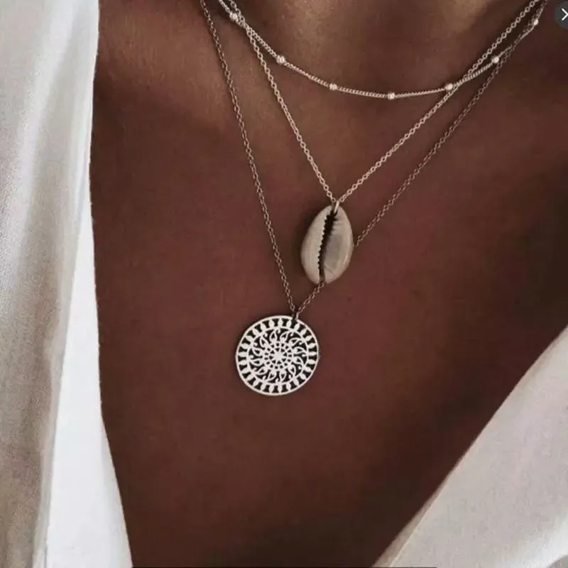 Trendy Classic Shell beach Multi layer Choker Necklace For Woman Ethnic Vinatge Ladies Collar Layered Necklaces Bijoux 2019 New
Trendy Classic Shell beach Multi layer Choker Necklace For Woman Ethnic Vinatge Ladies Collar Layered Necklaces Bijoux 2019 New