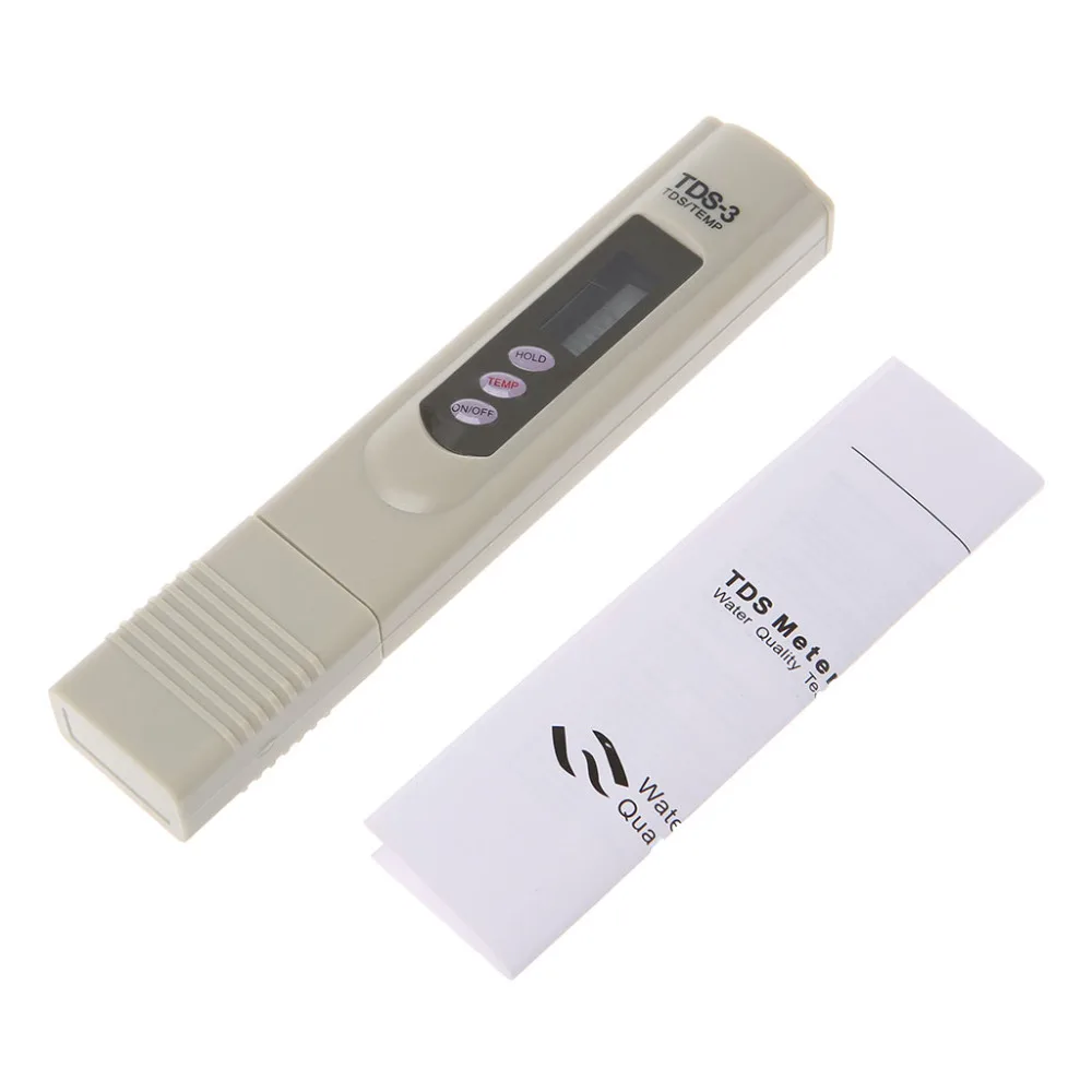 Портативная ручка TDS 3 метр 0 9990 ppm LCD цифровой измеритель воды фильтр измерение