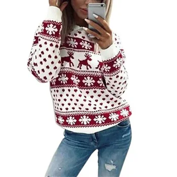 New Women Fawn Print Christmas Sweaters 2018 Lady Jumper Sweater Pullover Tops Coat Winter Ladies Warm Brief Sweaters Clothing
New Women Fawn Print Christmas Sweaters 2018 Lady Jumper Sweater Pullover Tops Coat Winter Ladies Warm Brief Sweaters Clothing