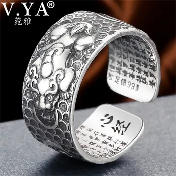 V.YA Solid 990 Silver Ring Men Vintage Heart Sutra Brave Troops Pixiu Rings for Male Women Mens Sterling Silver Jewelry
V.YA Solid 990 Silver Ring Men Vintage Heart Sutra Brave Troops Pixiu Rings for Male Women Mens Sterling Silver Jewelry