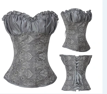 100pcs/lot Popular Nice Sleepwear Sexy Women Corset Lace Bustier Satin Embroidered shaper cinche Corsets Overbust corselet
100pcs/lot Popular Nice Sleepwear Sexy Women Corset Lace Bustier Satin Embroidered shaper cinche Corsets Overbust corselet