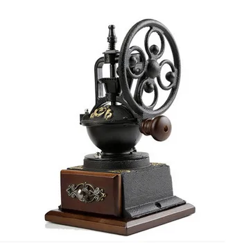 Iron retro Hand coffee bean grinder Cast iron grinding core 20g capacity Coffee machine 23.5x13.5x13.5cm
Iron retro Hand coffee bean grinder Cast iron grinding core 20g capacity Coffee machine 23.5x13.5x13.5cm