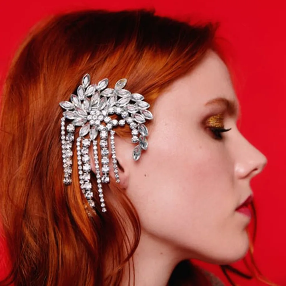 Ladyfirsy Luxury Bridal Headwear Crystal Fringed Hair Clips Pins for Wedding Party Rhinestone Bobby Pins Women Hair Accessories
Ladyfirsy Luxury Bridal Headwear Crystal Fringed Hair Clips Pins for Wedding Party Rhinestone Bobby Pins Women Hair Accessories