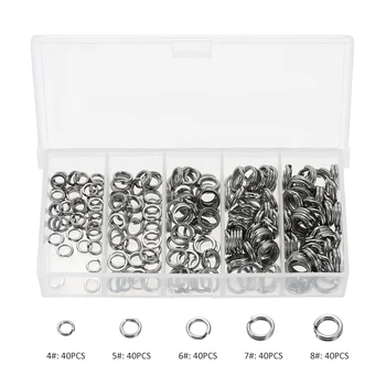 200PCS Double Split Rings Connection Ring Fishing Hook Lure Connectors Double Loops Fishing Accessories Stainless Steel 
200PCS Double Split Rings Connection Ring Fishing Hook Lure Connectors Double Loops Fishing Accessories Stainless Steel