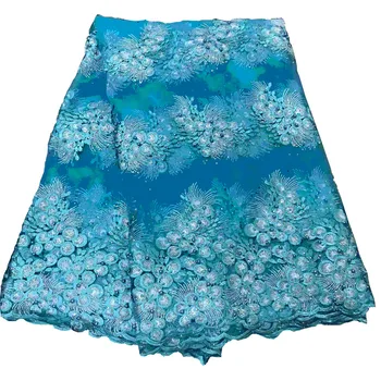 Hot Selling 5 Yards Sky Blue High Quality Embroidery Tulle Beaded Stones African Net Lace Fabric X407-01
Hot Selling 5 Yards Sky Blue High Quality Embroidery Tulle Beaded Stones African Net Lace Fabric X407-01