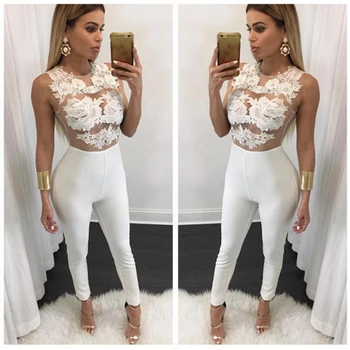 New Spring Summer Style Elegant Hollow Out Women Playsuits Lace Sleeveless Sexy Party Jumpsuits Long Rompers
New Spring Summer Style Elegant Hollow Out Women Playsuits Lace Sleeveless Sexy Party Jumpsuits Long Rompers