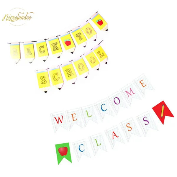 NICROLANDEE Welcome Class Back to School Banner for School celebration classroom Party Decoration DIY
NICROLANDEE Welcome Class Back to School Banner for School celebration classroom Party Decoration DIY