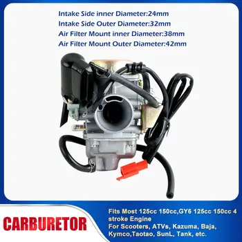 Motorcycle Carburetor Carb For Honda 125cc 150cc 150 Scooter Roketa SUNL GY6 4-Stroke 24mm Engine Scooters ATVs
Motorcycle Carburetor Carb For Honda 125cc 150cc 150 Scooter Roketa SUNL GY6 4-Stroke 24mm Engine Scooters ATVs