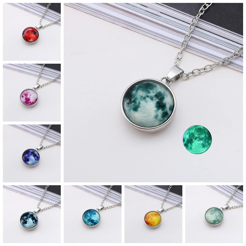 Hot New Arrival Glowing Jewelry Full Moon Necklace Handmade Glass Dome Lunar Eclipse Necklace Glow In The Dark Pendant Jewelry
Hot New Arrival Glowing Jewelry Full Moon Necklace Handmade Glass Dome Lunar Eclipse Necklace Glow In The Dark Pendant Jewelry