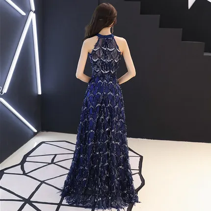 100%real royal blue halter beading rhinestone long dress stage performance party stuido red carpte long dress
100%real royal blue halter beading rhinestone long dress stage performance party stuido red carpte long dress