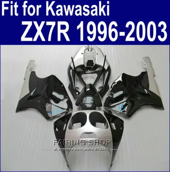 Black&Silver Fairings Fit for Kawasaki ninja ZX7R 1996 1999 1998 2002 2003 ( decal free ) 96-03 Fairing kit SZ48
Black&Silver Fairings Fit for Kawasaki ninja ZX7R 1996 1999 1998 2002 2003 ( decal free ) 96-03 Fairing kit SZ48
