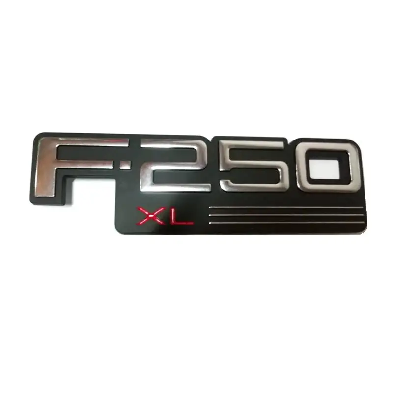 ABS F250XL F-250XL With Red XL Auto Emblem Badge