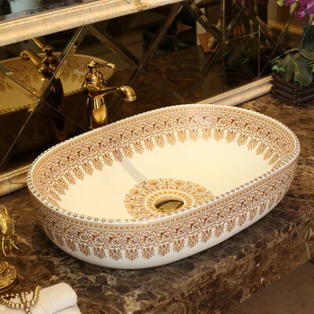 Oval Bthroom Lavabo Ceramic Counter Top Wash Basin Cloakroom Vessel Sink bathroom sink vintage porcelain sink
Oval Bthroom Lavabo Ceramic Counter Top Wash Basin Cloakroom Vessel Sink bathroom sink vintage porcelain sink