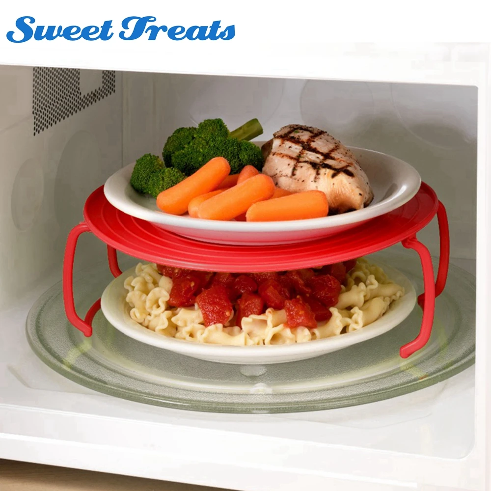 Пластиковая подставка для микроволновой печи Sweettreats 4 в 1 это поднос еды