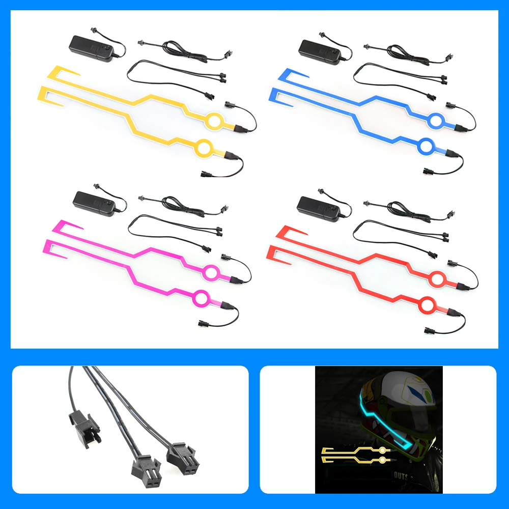 Yellow/Red ABS Motorcycle Helmet EL Cold Light Mod Kit Tron Helmets Mode Night Time Riding Signal Flashing Lights strip Bar DIY
Yellow/Red ABS Motorcycle Helmet EL Cold Light Mod Kit Tron Helmets Mode Night Time Riding Signal Flashing Lights strip Bar DIY
