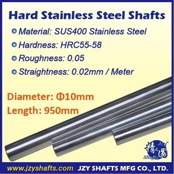 Dia 10mm L950mm hardened stainless shaft SUS400 stainless steel linear axles rod HRC55-58 durable high straightness 0.02mm/meter
Dia 10mm L950mm hardened stainless shaft SUS400 stainless steel linear axles rod HRC55-58 durable high straightness 0.02mm/meter