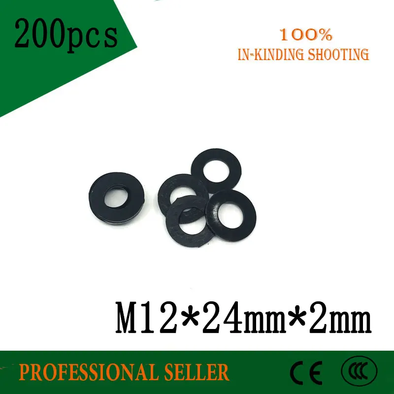 200 шт. M12 M12 x 24 мм x 2 мм M12 * 24*2 мм черная нейлоновая плоская шайба B пластиковая изоляционная обычное кольцо прокладка
200 шт. M12 M12 x 24 мм x 2 мм M12 * 24*2 мм черная нейлоновая плоская шайба B пластиковая изоляционная обычное кольцо прокладка