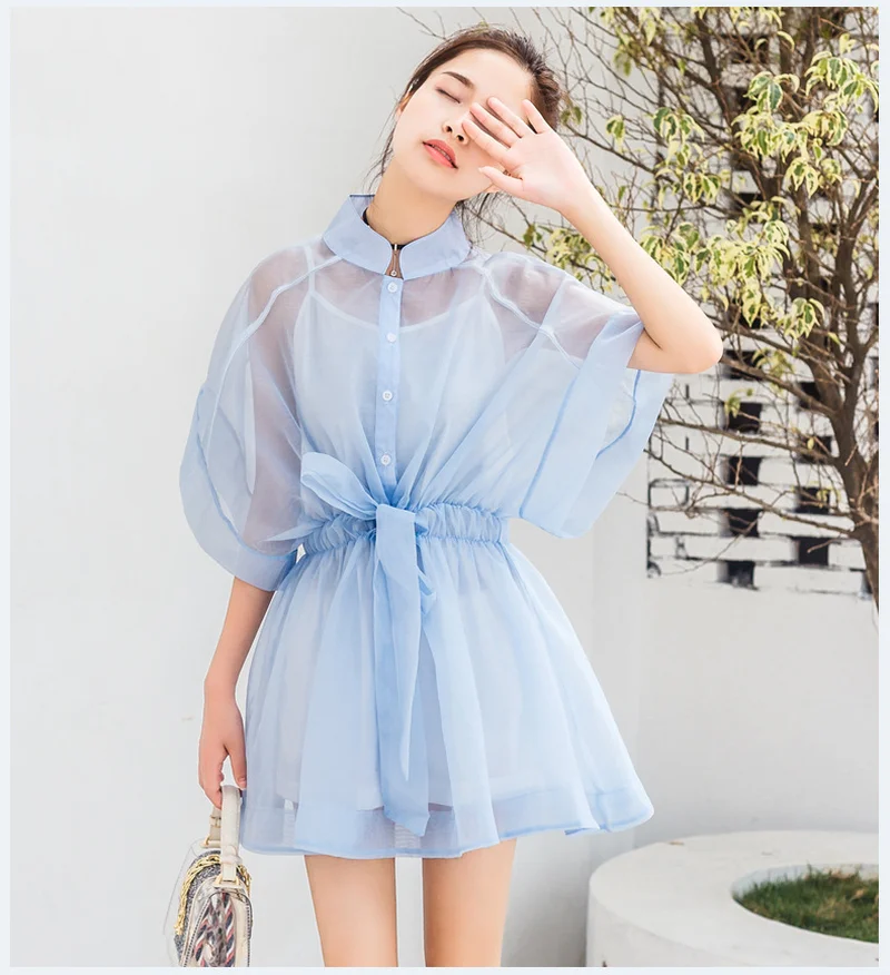 Women's Light Purple Sleeves Dress 2019 Spring and Summer New Organza Two-piece Dress Fairy Gauze Dress
Women's Light Purple Sleeves Dress 2019 Spring and Summer New Organza Two-piece Dress Fairy Gauze Dress