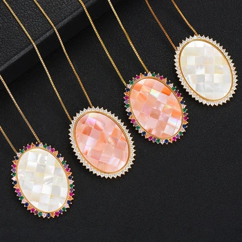 GODKI Trendy Big Oval Charms Necklace Pendant For Women Wedding Bridal Cubic Zircon Shell Dubai PARTY WEDDING Jewelry BOHO2019
GODKI Trendy Big Oval Charms Necklace Pendant For Women Wedding Bridal Cubic Zircon Shell Dubai PARTY WEDDING Jewelry BOHO2019