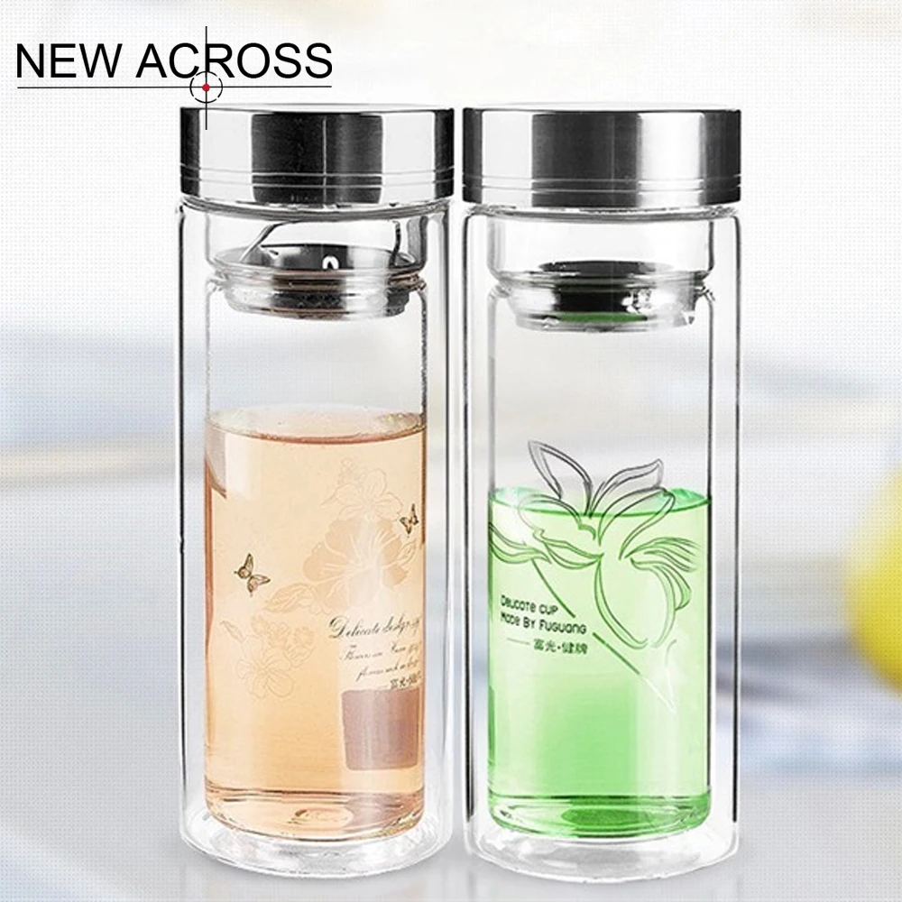 JUH 1Pcs Simple Double-Layer Transparent Glass Tea Cup With Tea Isolation 280ml/320ml Leisure Office Drinking Bottle
JUH 1Pcs Simple Double-Layer Transparent Glass Tea Cup With Tea Isolation 280ml/320ml Leisure Office Drinking Bottle