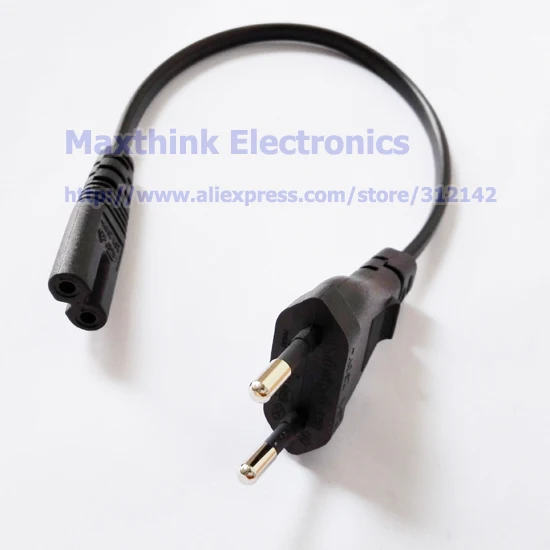 Travel Power Cord For Digital Camera VDE DC 2 Pin European Male Plug to C7 Female Socket Extension Cable 10Qty Free shipping |